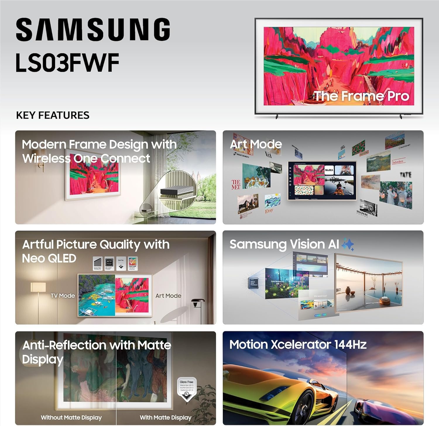 Samsung 75-Inch Class The Frame Pro LS03FW