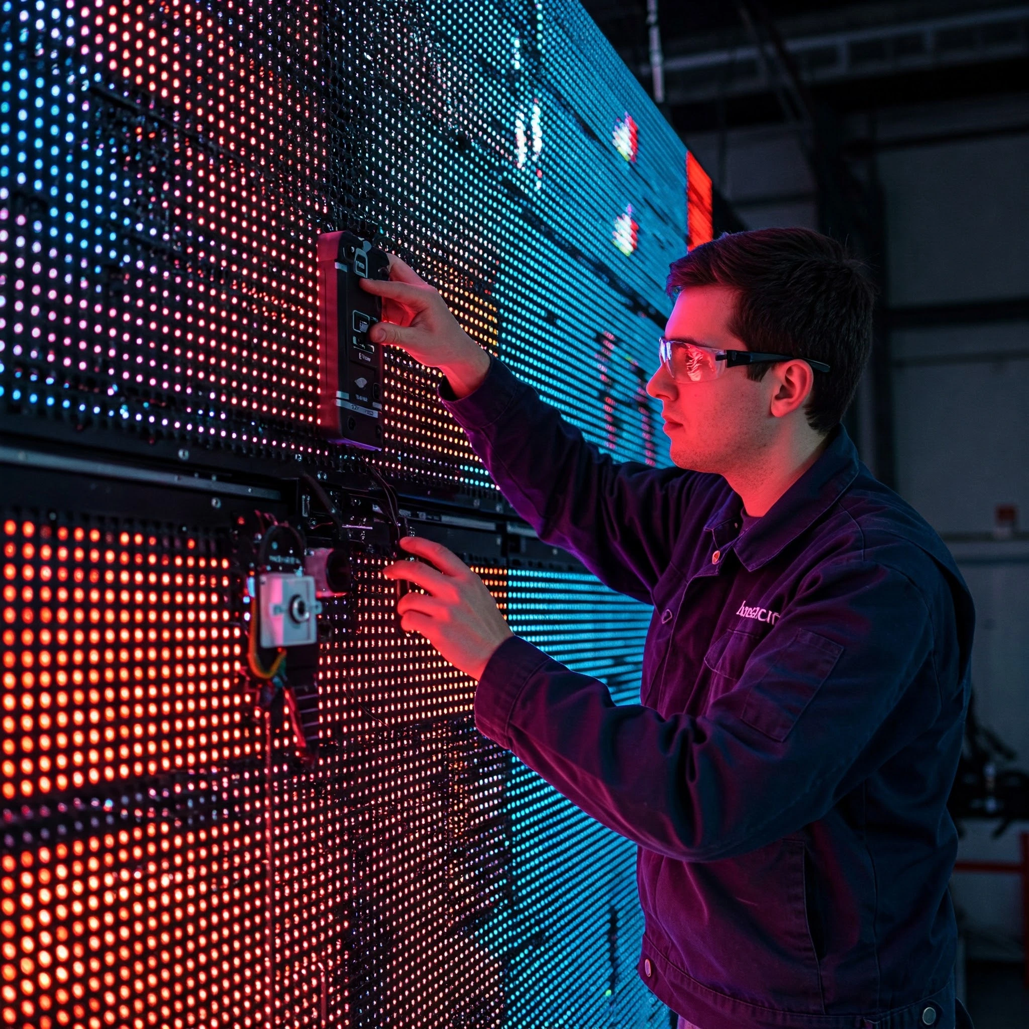 LED screen color calibration process
